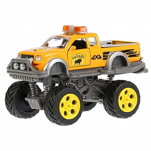 Машинка металлическая инерционная – Джип Сафари, свет и звук, открываются двери (Технопарк, CT10-041-2)