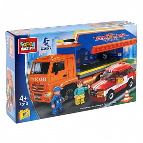 Конструктор из серии Камаз - Техпомощь, с фигурками, 189 деталей (Город мастеров, KK-5013-R)