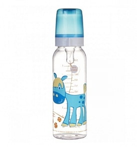 Бутылочка тритановая Cheerful animals с силиконовой соской, 250 мл, 12+, лошадка (Canpol babies, 11/841_250930067)