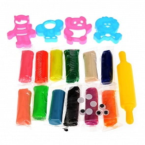 Набор теста для лепки с 4 формочками – Любимые Герои СМФ, 12 цветов, аксессуары (Multiart, 250MOLD-CRT)