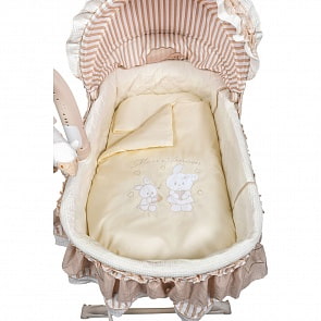 Набор в люльку 6 предметов - Bunny mon Amour, бежевый (Kids Fashion, УТ-0002179)