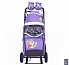 Санки-коляска Snow Galaxy City-1-1 – Серый зайка на фиолетовом, на больших надувных колесах, сумка, варежки  - миниатюра №3