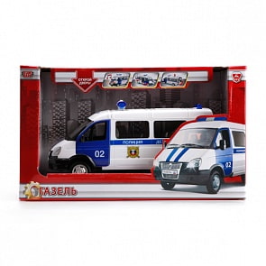 Инерционная машина Газель – Полиция, свет, звук (Технопарк, X600-H09002-R)