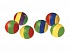 Мяч диаметр 75 мм. лакированный полосатый  - миниатюра №1
