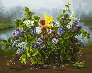 Раскраски по номерам - Утренний сюрприз, 40 х 50 см (Белоснежка, 218-АВ)