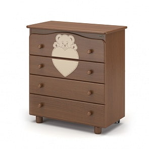 Детский комод Nuovita Fortuna, темный орех (Nuovita, NUO-сFOR_1053)