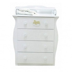 Комод с настилом Красная Звезда С 248П №22 - Мишка на облаке, ваниль (Красная Звезда, КЗ-С248 ПЭ_ваниль)