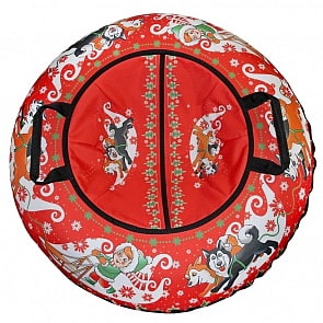 Санки надувные Тюбинг Эксклюзив Хаски с автокамерой, диаметр 100 см. (RT, 6284RT)