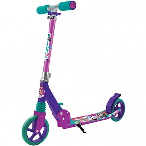 Самокат из серии Enchantimals 2-х колесный алюминий комби, колеса PU 145 мм, подножка, передняя амортизация, ручки складные EVA (1toy, Т17101)