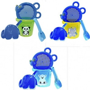 Набор для песка: ведерко, совочек, сито, формочка (Gowi, 558-43)