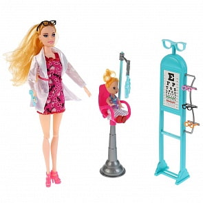 Кукла окулист HB020 с пациентом и аксессуарами, 29 см (B1673904) (ассортимент)