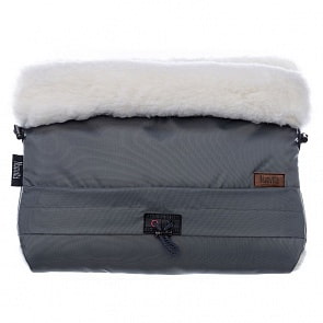 Муфта меховая для коляски Nuovita Alaska Bianco Cinereo/Пепельный (Nuovita, NUO-mALAB_2104)