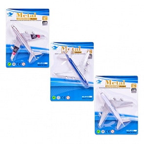 Металлический самолетик, 3 вида (Junfa Toys, JP113)