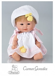 Кукла Бебетин, 21 см в сарафане с бантиками Carmen Gonzalez (D'NENES DISEСO, S.L., 12417-d)
