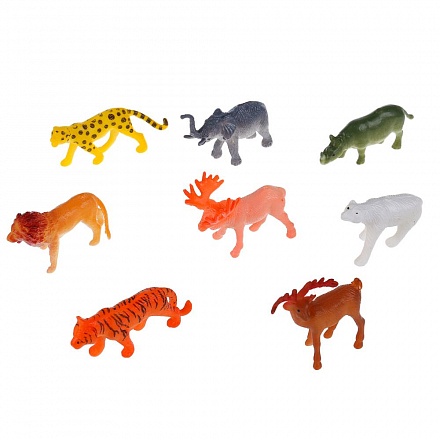 Фигурки из пластизоля - Дикие животные, 6 см, 8 видов  