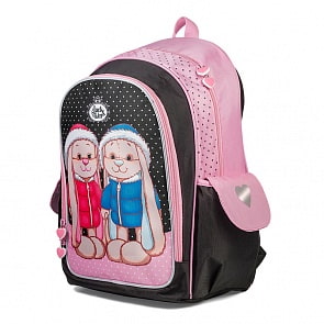 Рюкзак Jack&Lin - Заяц Жак и Зайка Лин в зимней одежде (Maxitoys, JL-102017-2)