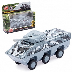 Инерционный металлический БТР – Тайфун, 15 см, серый камуфляж (Технопарк, SB-17-39-B(GY)-WB)