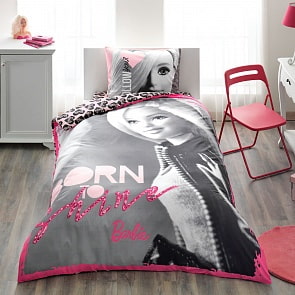 Комплект постельного белья Ranforce - Barbie Shine, 1,5 спальный (ТАС, 3808-37105)