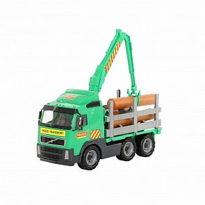 Автомобиль-лесовоз Volvo, в лотке (Полесье, 58331) (ассортимент)