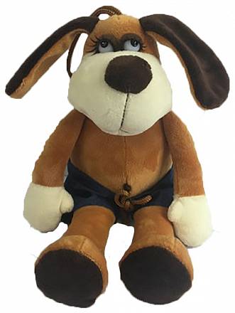 Мягкая игрушка - Собака в шортах, 18 см 