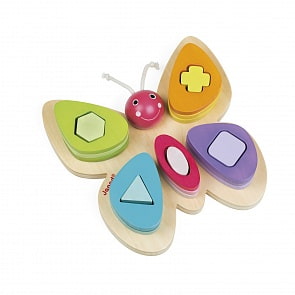 Сортер-пирамидка - Бабочка, деревянный (Janod, bj05341)