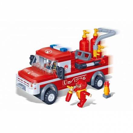 Конструктор с аксессуарами - Пожарный джип 