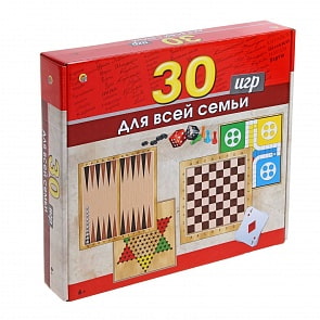 Настольная игра 30 игр в 1 - Игры для всей семьи (Рыжий кот, ИН-0137)