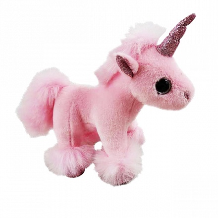 Мягкая игрушка – Единорог розовый, 17 см 