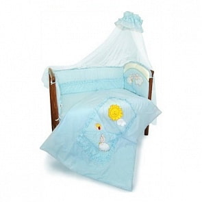 Комплект - Веселые овечки, голубой (Золотой Гусь, 1272-z)