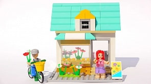 Конструктор - Магазин цветов с фигурками, 149 деталей (Sluban, M38-B0570)