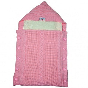 Конверт вязанный U14-07, розовый (Ups Pups, U14-07-02)
