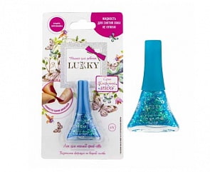 Лак для ногтей Peel-off, серии Конфетти-Микс, бирюзовый перламутр с блестками, 5,5 мл (1toy, Т16755)