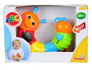 Погремушка ABC "Гусеница с поворотными элементами", 35 см (Simba, 4011038)