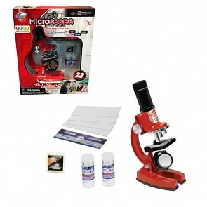 Набор для опытов с красным микроскопом и аксессуарами, 36 предметов (Eastcolight, 21364)
