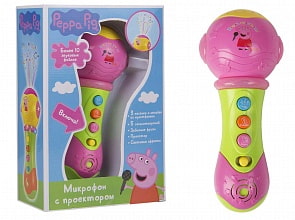 Музыкальный микрофон с проектором – Свинка Пеппа, свет и звук (Росмэн, 30963ros)