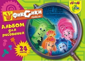 Альбом для рисования из серии Фиксики, 24 листа, формат А4 на скрепке (Centrum, 84225)
