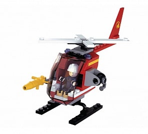 Конструктор – Вертолет с фигуркой, 80 деталей (Sluban, M38-B0622D)
