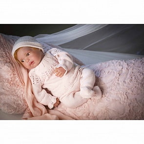 Новорождённый пупс Arias ReBorns Esther винил 45 см., в розовой одежде, похож на настоящего ребёнка (Arias, Т11138)