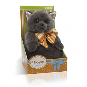 Котик - Дымок с бантом, 24 см (Gulliver, 50-85203J)