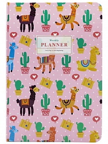 Планнер с дизайном Лама, формат А5, розовый (МихиМихи, MM06687)