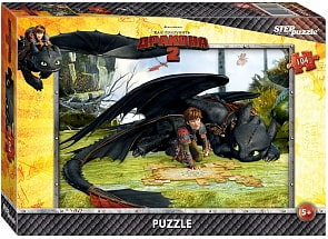 Пазл Драконы, 104 элементов (Step Puzzle, 82128)