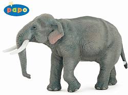 Фигурка - Азиатский слон, размер 17 х 7 х 10 см. (Papo, 50131_papo) - миниатюра