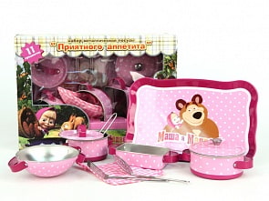 Набор металлической посуды - Приятного аппетита. Маша и Медведь (Затейники, 1110812)