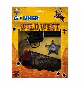 Набор Ковбой: револьвер на 8 пистонов, кобура, звезда шерифа (Gonher, 202/0)