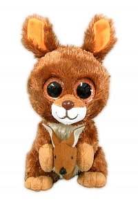 Мягкая игрушка - Кенгуру с детенышем, коричневый, 15 см (Abtoys, M0049)