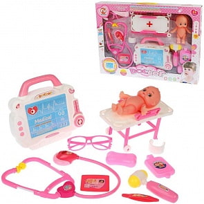Игровой набор Доктор, 11 предметов, свет, звук (Наша игрушка, RX-620A)