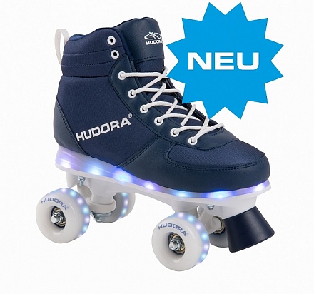 Роликовые коньки Roller Skates Advanced navy подсветка Led, размер 33/34 