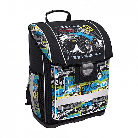 Ученический ранец с пластиковым дном ErichKrause® ErgoLine® 16L - Track Car 