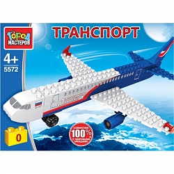 Конструктор Самолёт серия Транспорт 63 детали (Город мастеров, 5572-BY) - миниатюра