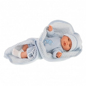 Кукла Вега в голубом, озвученная, плачет, 37 см (Antonio Juan, 1452B)